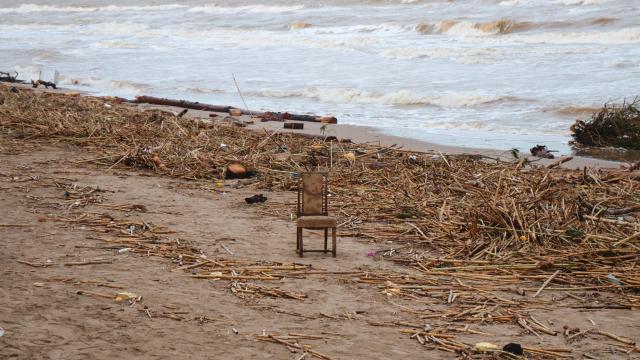 Imagen de cómo ha llegado la DANA al mar, fotografía cedida por Jaume Gascó.