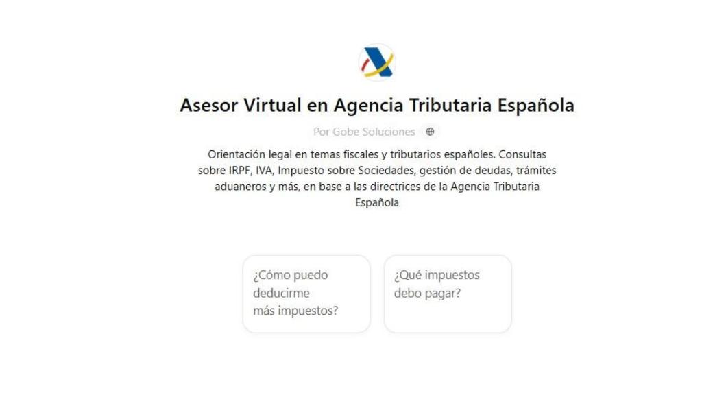 Asesor Virtual en Agencia Tributaria Española