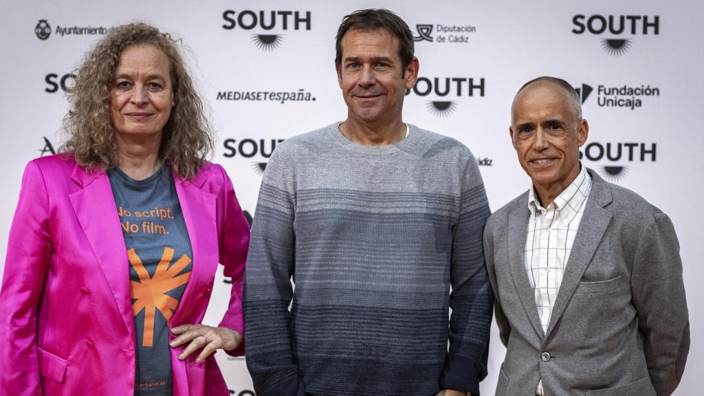 Carolin Otto, Travis Donnelly y Willard Tressel en el photocall de la II edición del South International Series Festival.