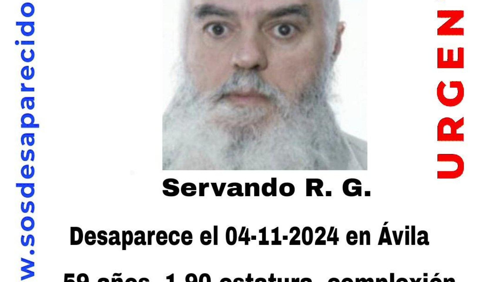 Servango R.G, el hombre desaparecido en Ávila