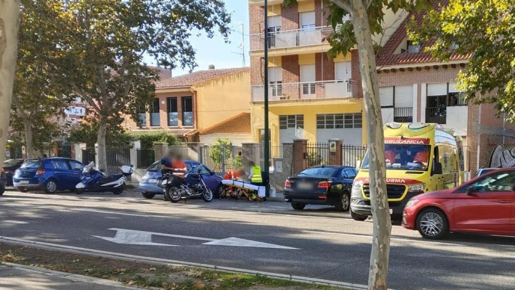 Accidente en la Avenida Santander de Vallladolid