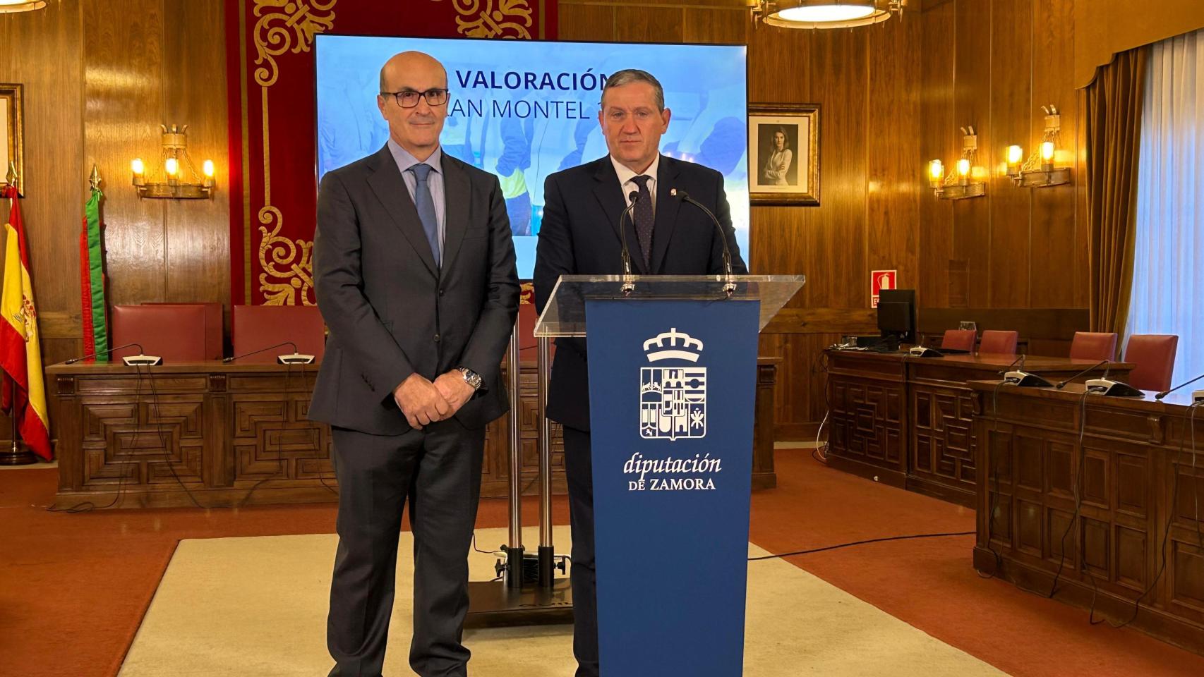 El delegado territorial de la Junta en Zamora, Fernando Prada, y el presidente de la Diputación Provincial, Javier Faúndez