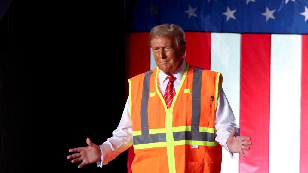 El presidente electo, Donald Trump, durante un acto de campaña en Wisconsin el 30 de octubre.