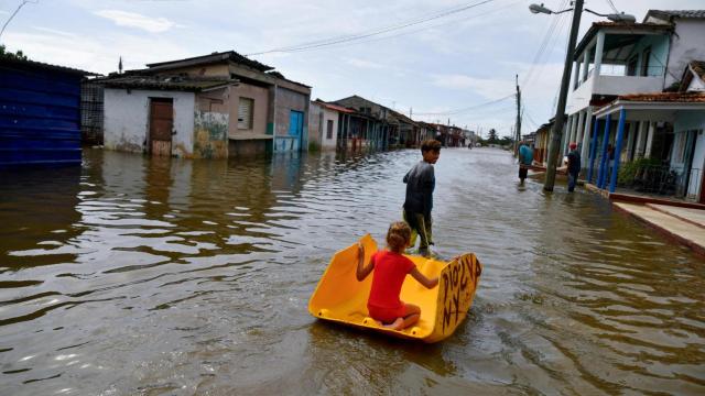 Imagen de archivo de las inundaciones por el huracán Milton.