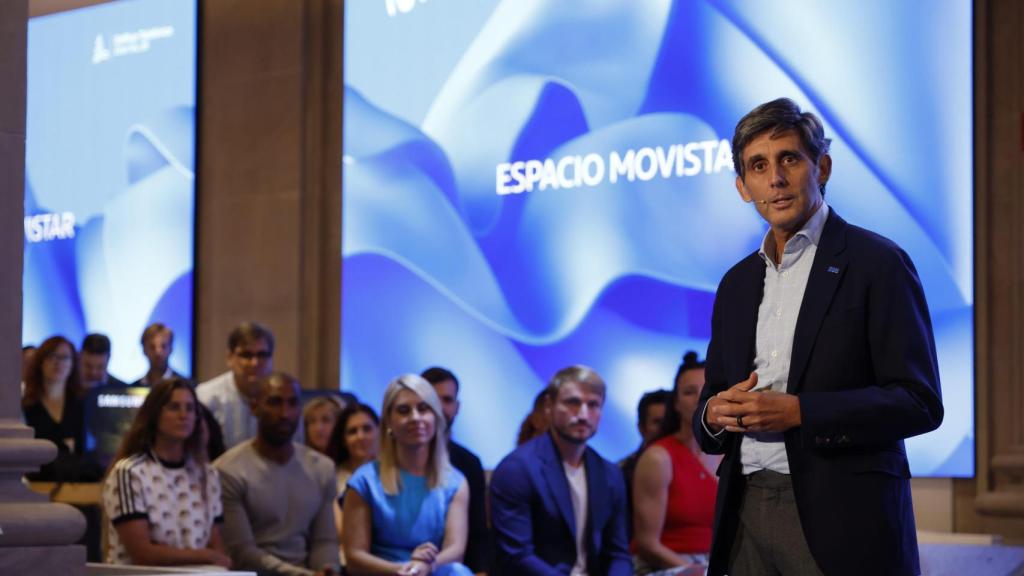 José María Alvarez-Pallete, presidente de Telefónica, en la presentación del nuevo Espacio Movistar de Gran Vía (Madrid) el pasado mes de septiembre.