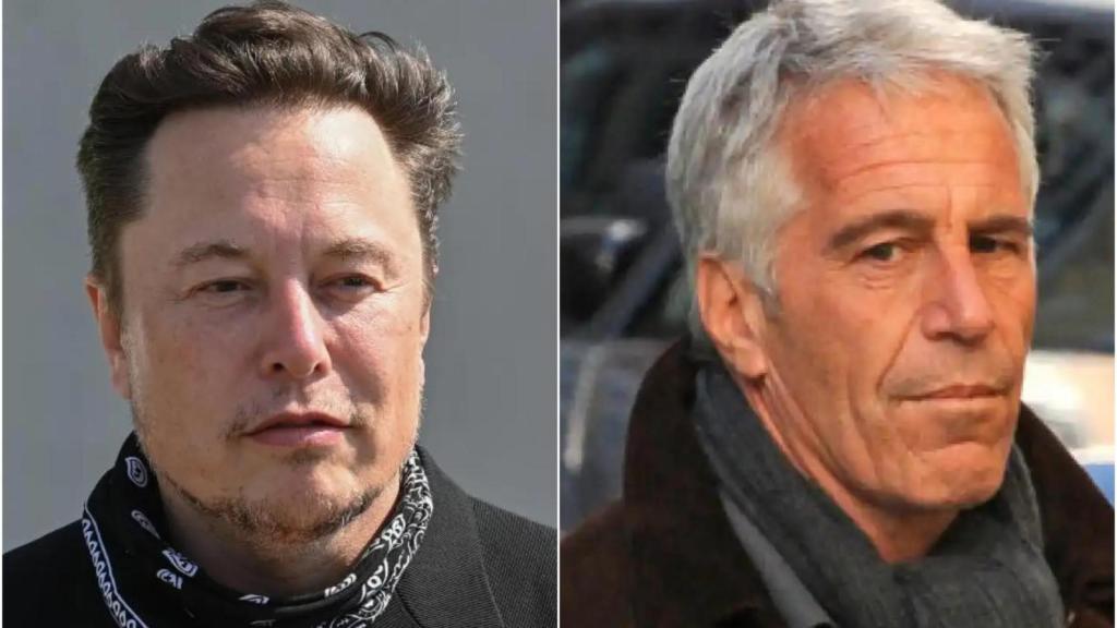 Fotomontaje de Elon Musk y Jeffrey Epstein.