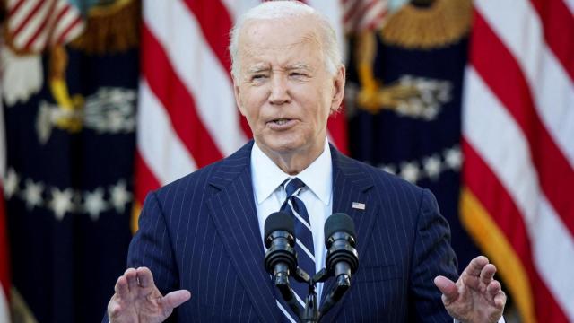 El presidente de los Estados Unidos, Joe Biden, durante su discurso.