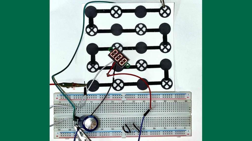 Prueba de energía generada con humedad del aire