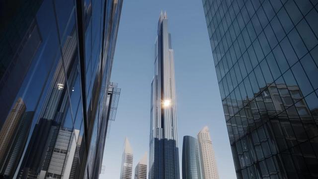 Render del rascacielos Burj Azizi