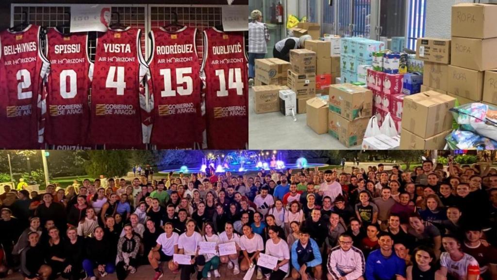 Donaciones, subastas, partidos y carreras solidarias: el deporte en Aragón se llena de iniciativas por la DANA