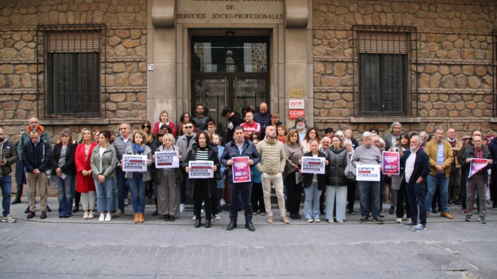 Concentración en Toledo. Foto: UGT.