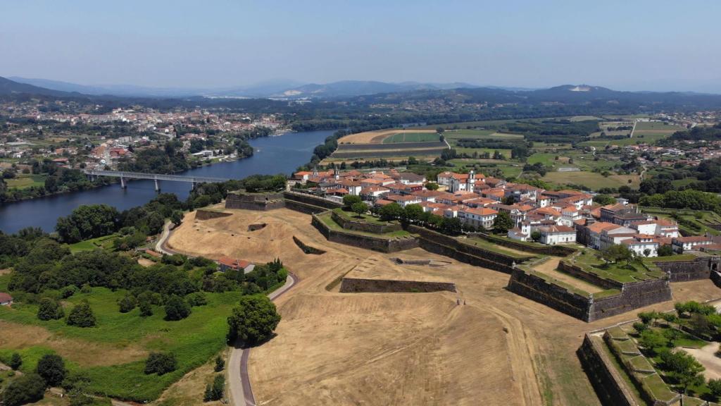 Vista aérea de la fortaleza de Valenca do Minho