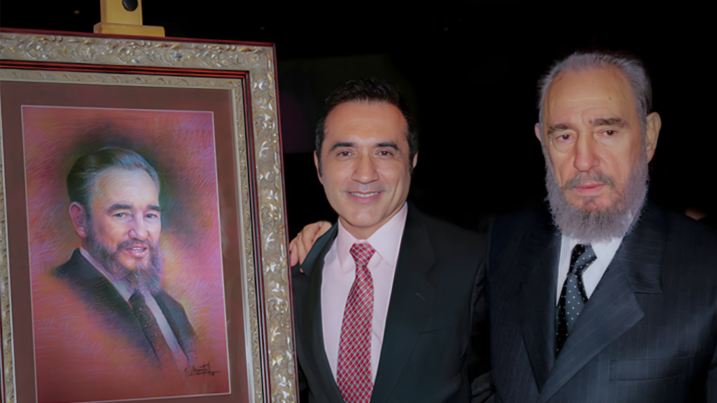 Antonio Montiel y Fidel Castro.