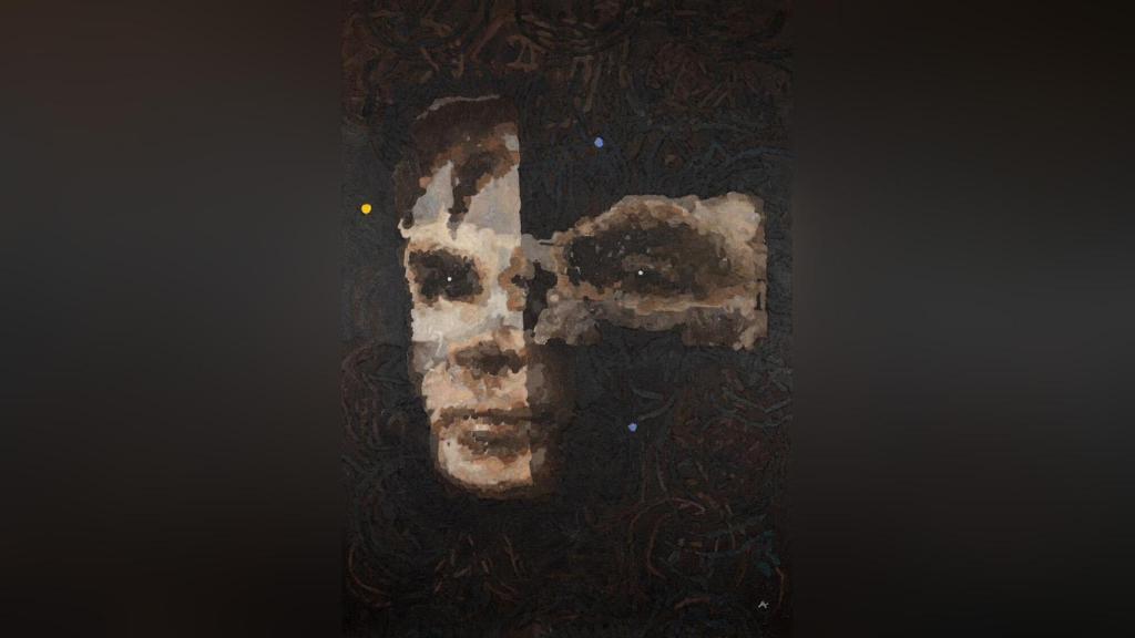 La obra de Ai-Da: 'AI God. Portrait of Alan Turing'