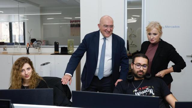 Jesús Julio Carnero y Leticia García tras la rueda de prensa