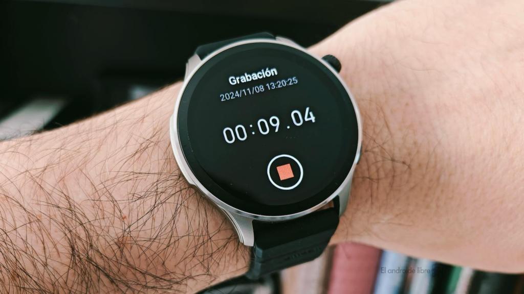 Memo de voz en un reloj de Amazfit