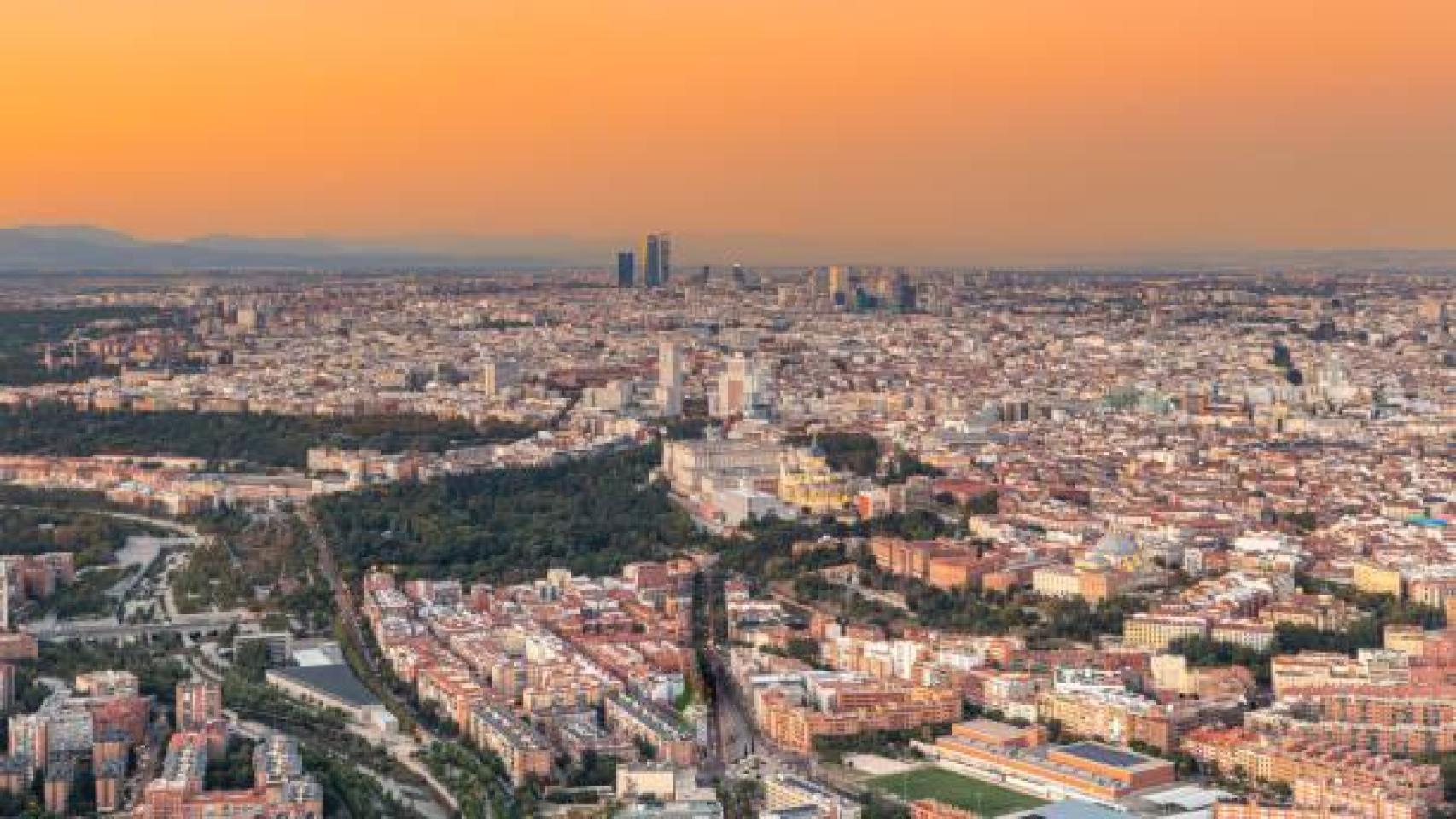 Vistas aéreas de Madrid.