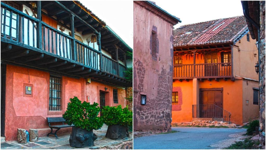 Las casas de colores de Madriguera, en Segovia.