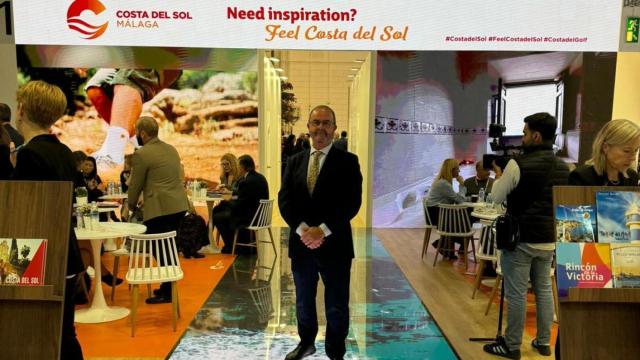 Francisco Jerez, concejal de Turismo de Mijas, en la WTM.