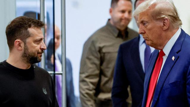 Volodímir Zelenski y Donald Trump, en su reunión de septiembre en la Torre Trump de Nueva York.