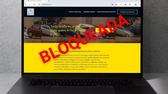 La web ayudavalencia.es bloqueada