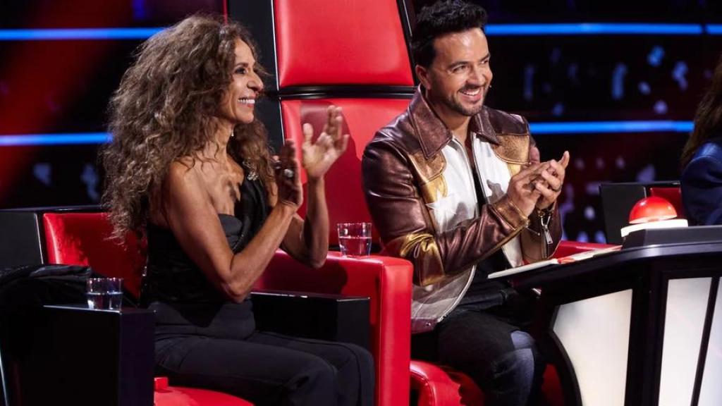 Rosario y Luis Fonsi en 'La Voz'.