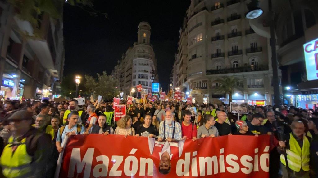 La cabeza de la manifestación.