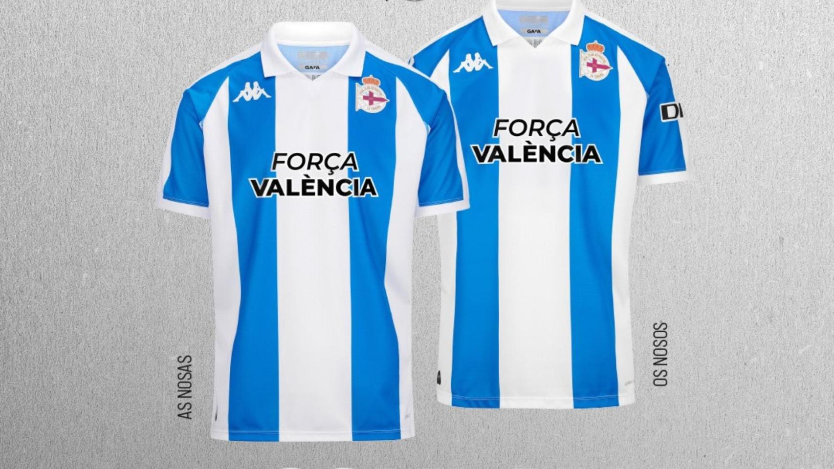 El Deportivo jugará con camisetas solidarias para los afectados por la DANA