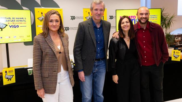 El presidente de la Xunta, Alfonso Rueda, en la presentación del 'Hemato Festi'.