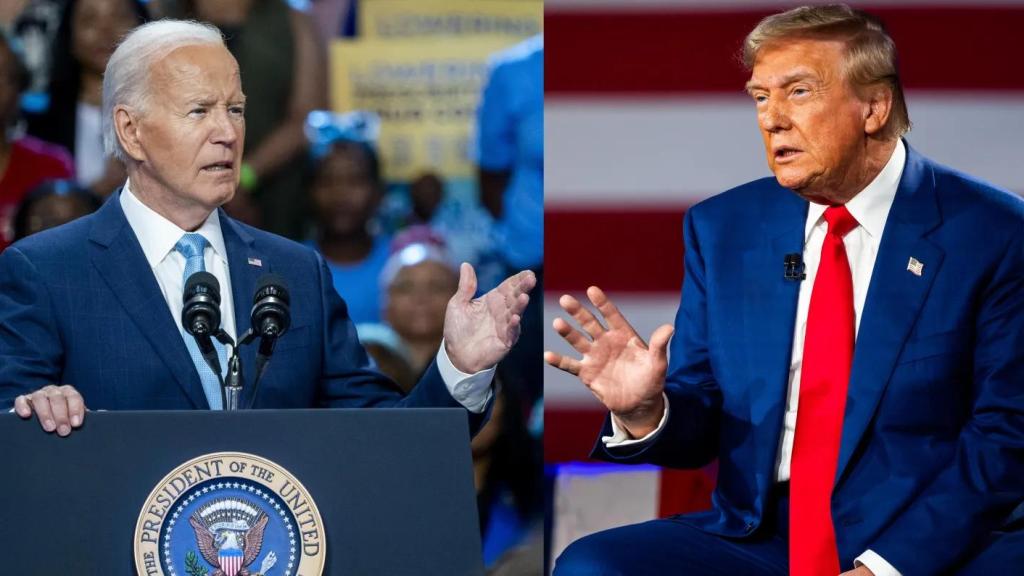 Joe Biden y Donald Trump, en unas imágenes de archivo.