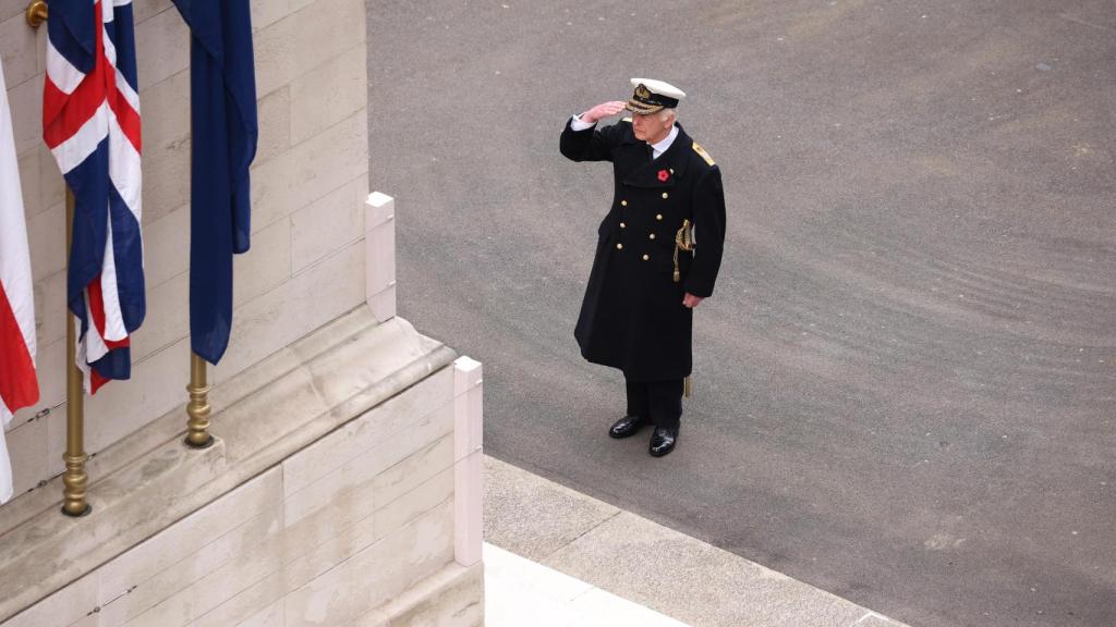 Carlos III de Inglaterra, este Remembrance Day, 10 de noviembre, en Londres.