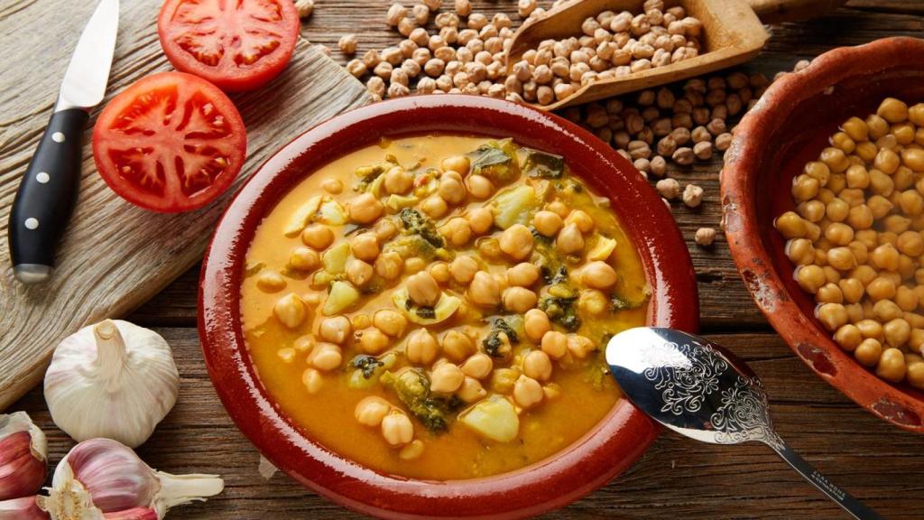 Una receta con garbanzos.