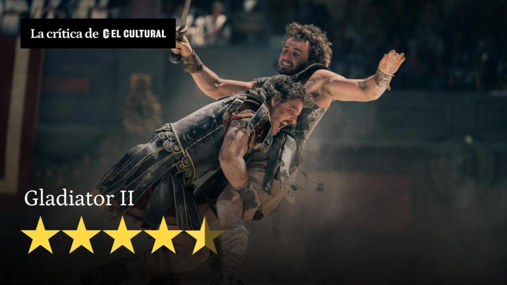 Pedro Pascal y Paul Mescal, a la derecha, en una escena de 'Gladiator II'
