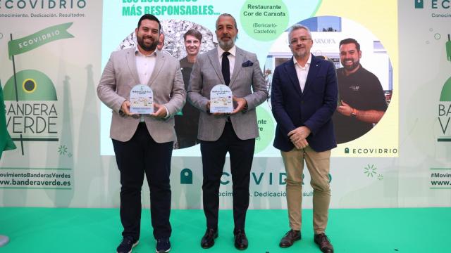 Emilio Del Barrio recogió el premio de Ecovidrio.