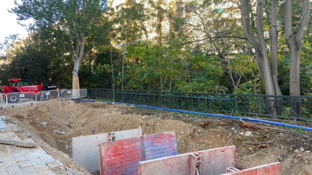 Obras en el río Huerva.