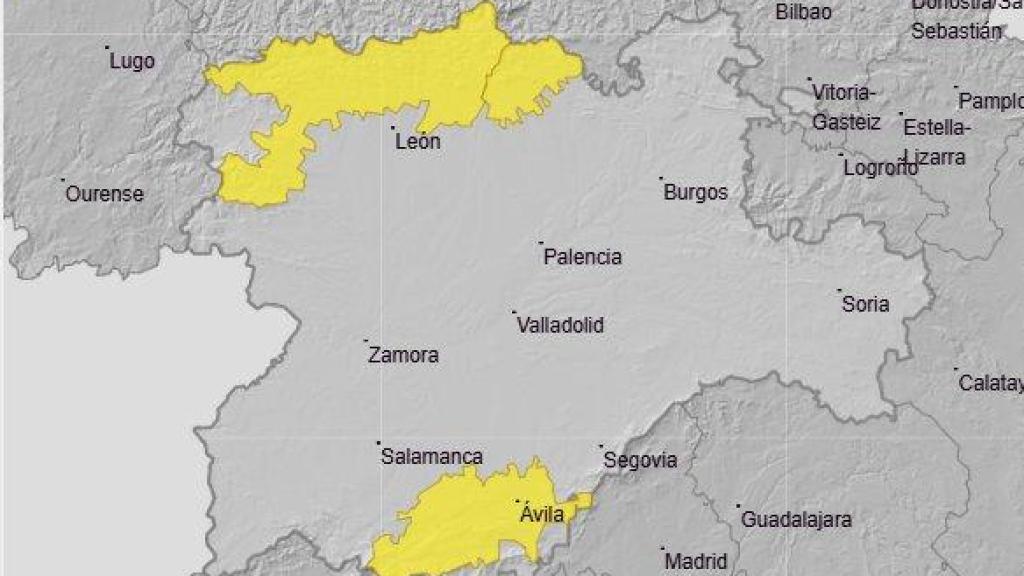 La Aemet alerta de la llegada de nieves a estas provincias de Castilla y León