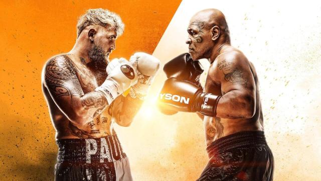 Cartel de la pelea Mike Tyson vs Jake Paul emitida en Netflix