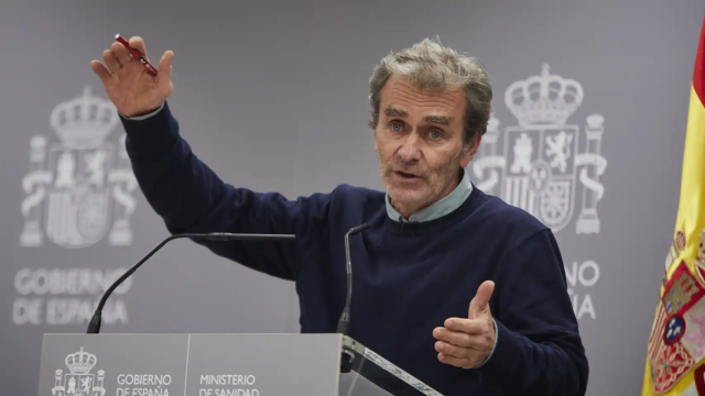 Fernando Simón en una rueda de prensa durante la pandemia.