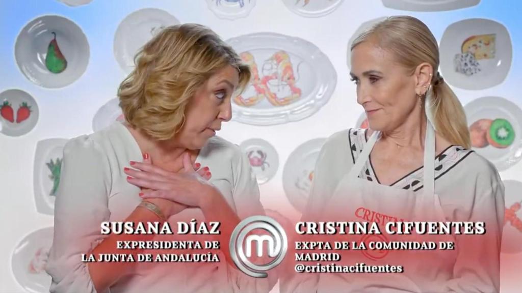 Susana Díaz y Cristina Cifuentes en 'MasterChef Celebrity'.