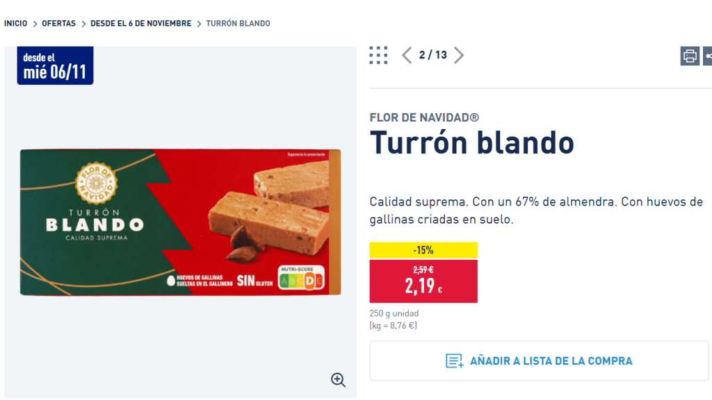 Turrón blando.