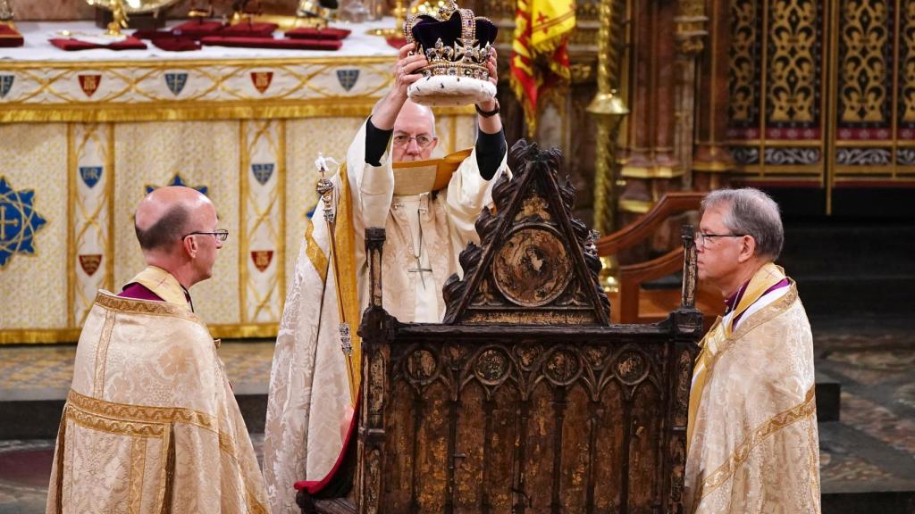 Justin Welby en la coronación de Carlos III.