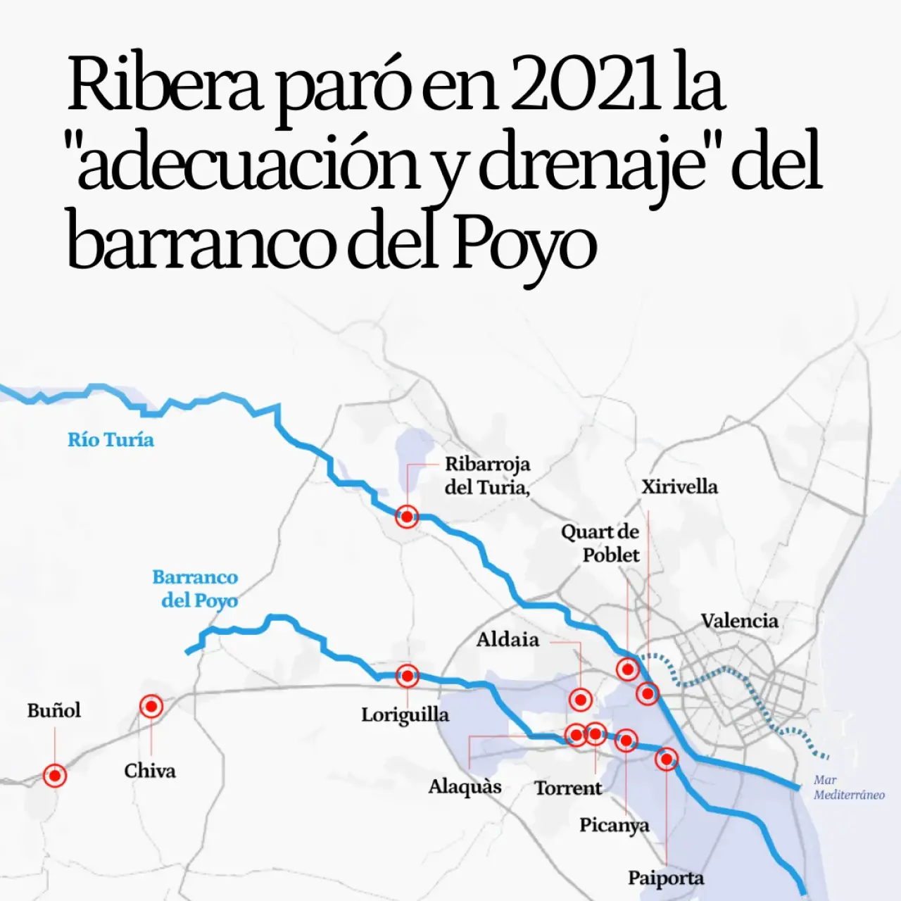 Teresa Ribera paró en 2021 la "adecuación y drenaje" del barranco del Poyo por "problemas ambientales" y una "visión del coste-beneficio"