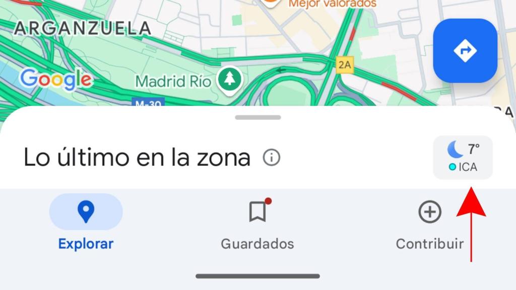 Nuevo indicador meteorológico en Google Maps