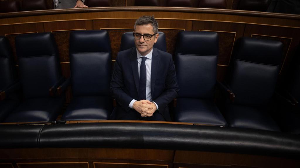 El ministro de Presidencia, Félix Bolaños, este martes en el Congreso de los Diputados.