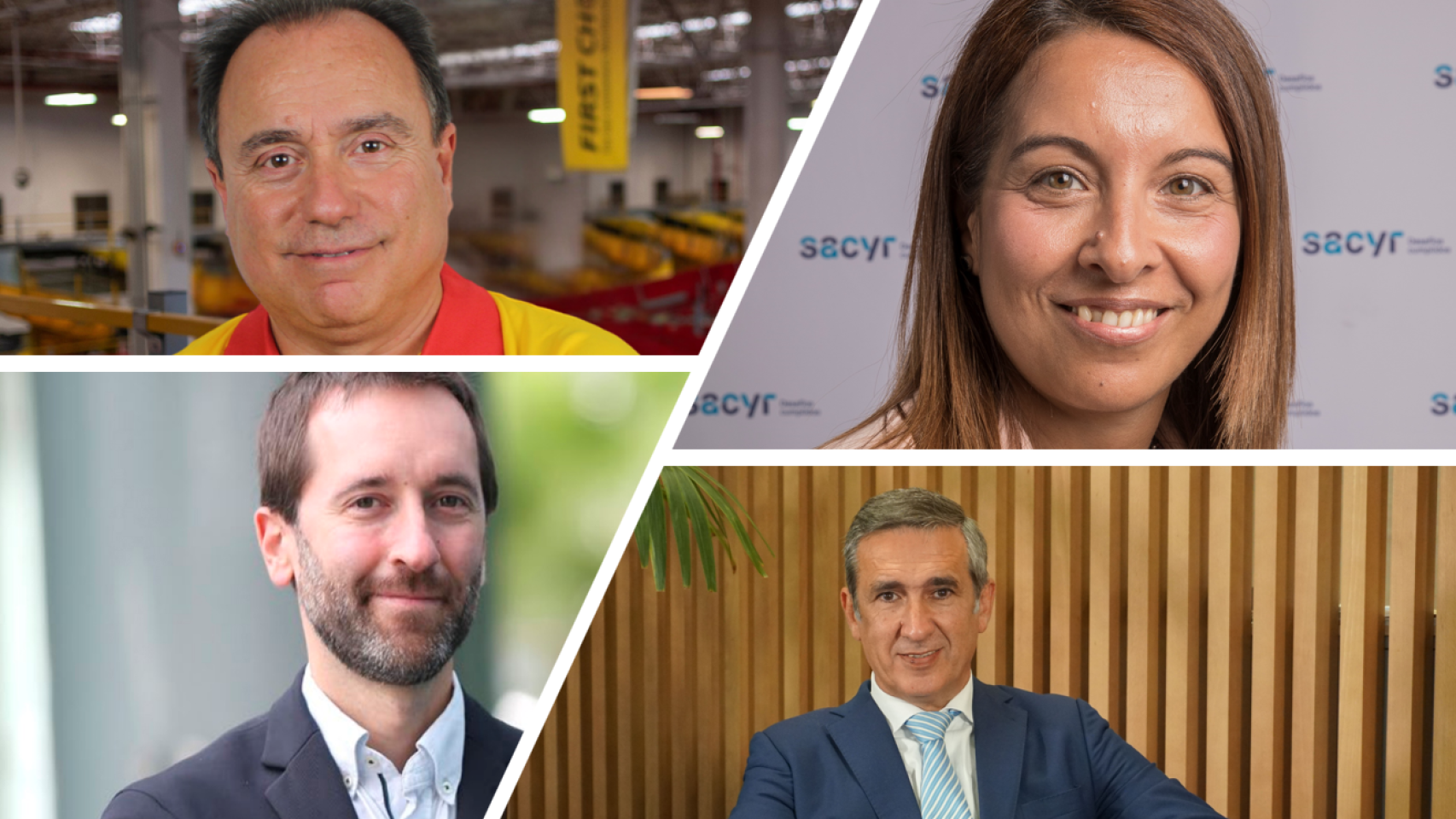 Los CISO y CIO Fabián Vidal de Sanitas y Bupa ELA, Guillermo Llorente de Mapfre, Mari Paz Palomo de Sacyr y Rafael Pérez del Monte de DHL Express.