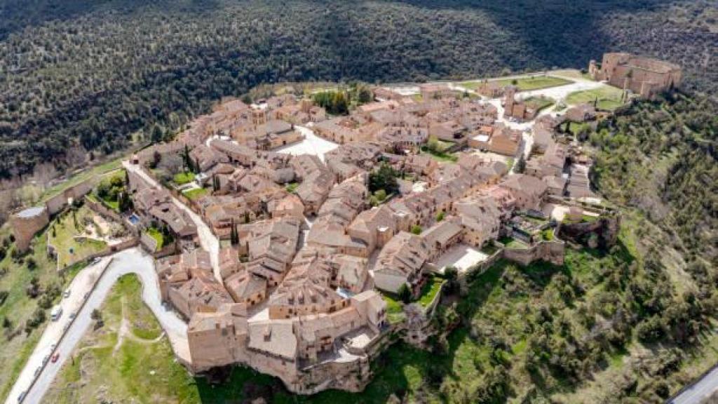 Vista aérea del pueblo de Pedraza.