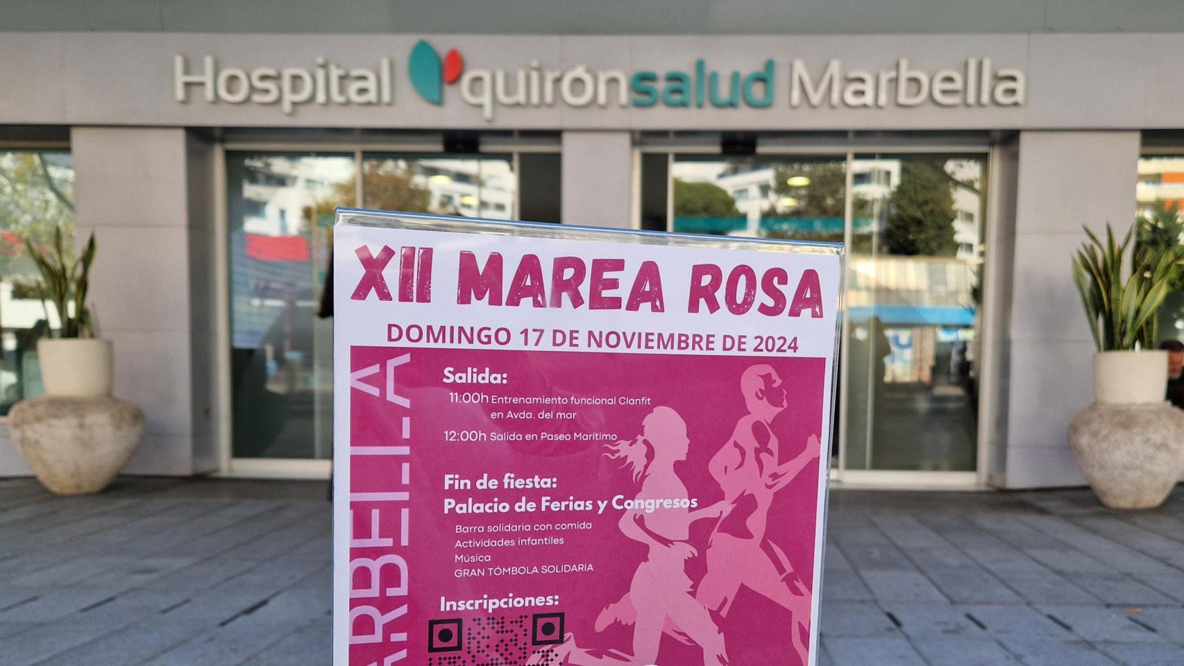 El cartel de la carrera en Marbella.