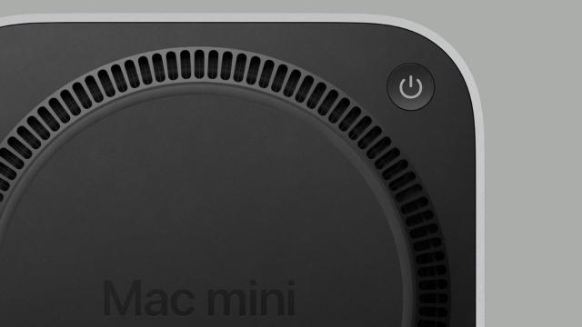 Botón de encendido del Mac mini M4.