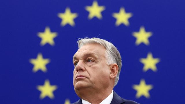 El presidente húngaro Viktor Orbán durante su discurso ante el Parlamento Europeo el pasado 9 de octubre.