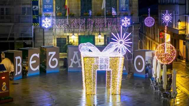 Iluminación navideña en Betanzos.